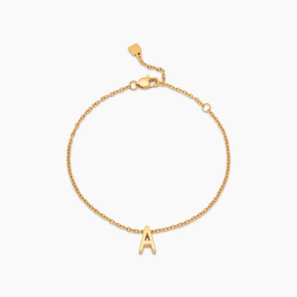 Dainty Initial Charm Bracelet
