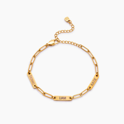 Paperclip Multi-Name Bracelet