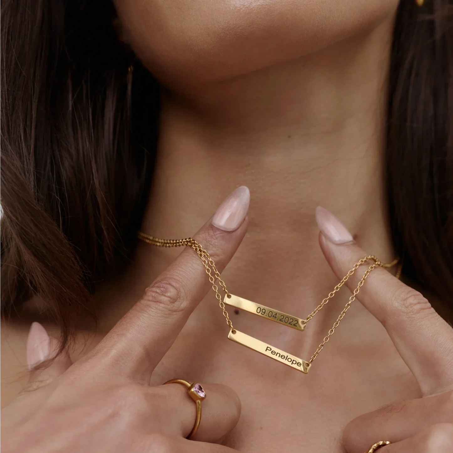 Engravable Bar Necklace
