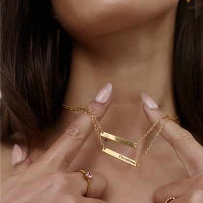 Engravable Bar Necklace