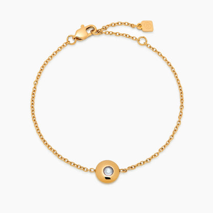mini-birthstone-charm-bracelet — Gold / Apr-Diamond