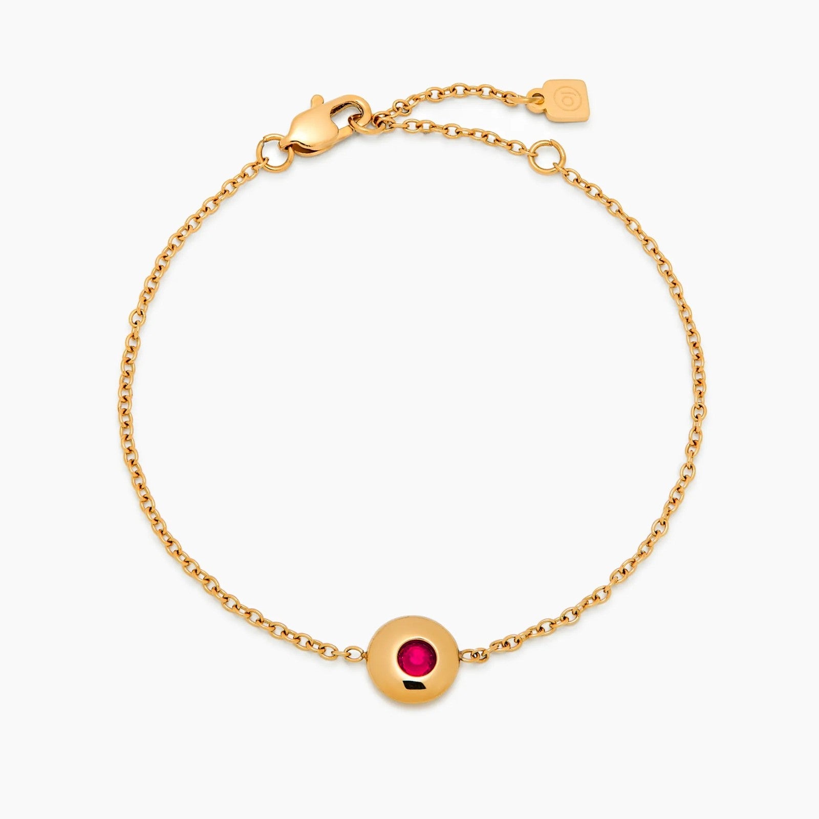 mini-birthstone-charm-bracelet — Gold / Jan-Garnet