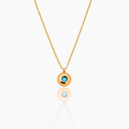 mini-birthstone-pendant-necklace — Gold / Mar-Aquamarine