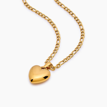 Puffy Heart Pendant Necklace